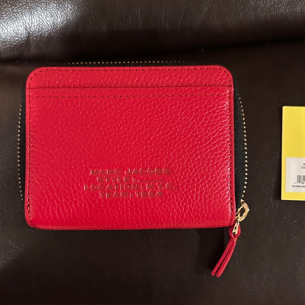 Marc Jacobs Vibrant Red Leather Wallet